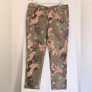 R JEANS camo daisy pants